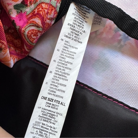 Vans Floral Backpack with Front Pocket Organizer Pink - Picture 9 of 12